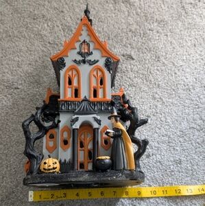 Halloween Haunted House Glitter Luminary